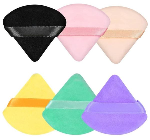 9 cores esponjas em pó Buff Soft Face Triângulo Makeup Puffs para pó solto Corporar Fundação Cosmética Mineral Beller Wash9421054