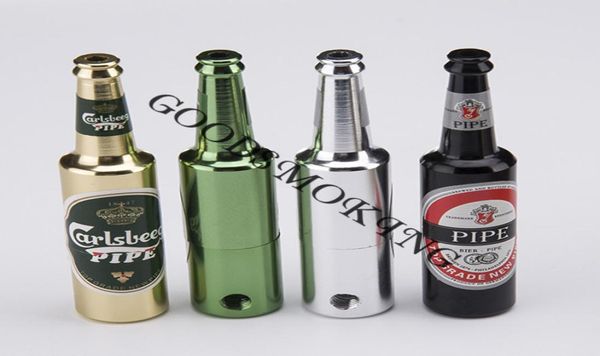 Bierflasche Metall Rauche Handrohr kleiner großer Mini -Tabakölbrenner Rauchfilter Hammerrohre tragbarer Ölbrenner1656267
