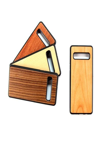Natürliches Holz Walnuss -Blank -Telefon -Koffer Schocksicher geschnitzte Rückseite für Samsung S9 S10 S20 S21 Ultra4052571