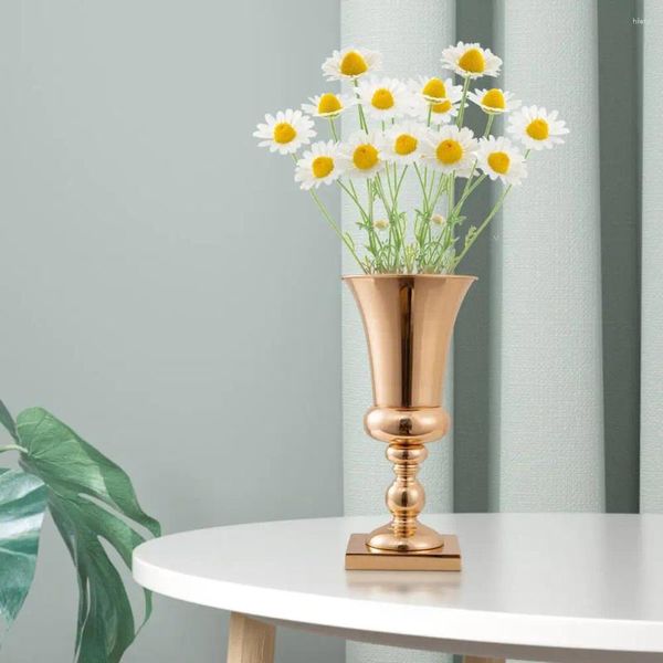 Portabandine vaso di fiore di lusso chiaro oro grande ferro artistico novità estetica disposizione floreale decorativa arredamento per la casa