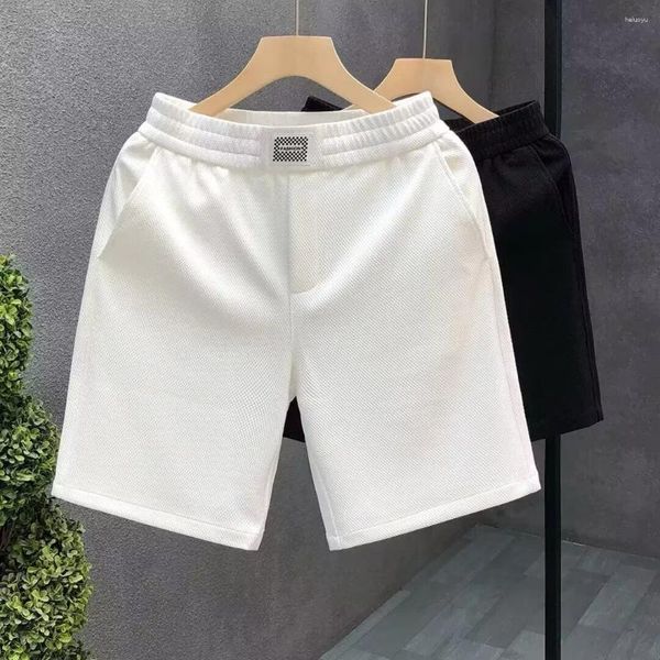 Herren -Shorts Hochqualitätsdurchschnittlich amerikanische Fitnessstudio Mode White Sport Short Pants Street Kleidung Streetwear 2024