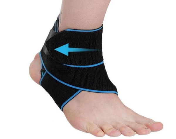 1PC Brace de suporte do tornozelo Ajuste Ajuste Ajuste aparelho de tornozelo para proteção esportiva Tamanho Strap Elastic Foot Bandagem9135232