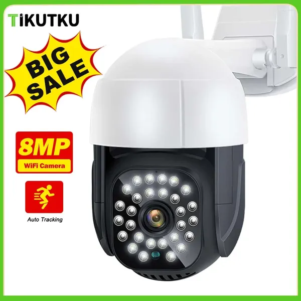 Камера безопасности Wi -Fi PTZ Dome IP CAM Outdoor 5MP 4x Zoom H.265 CCTV видео наблюдение автоматическое отслеживание P2P ICSEE