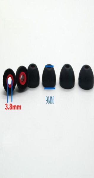 100pcs50 çift 38mm SML Çift Renkli Kulak Padleri Yastık, Kulaklık için Sony için Yumuşak Silikon Mezar Kara Kulaklık Kapakları Kulak Tipleri Kulak 9111370