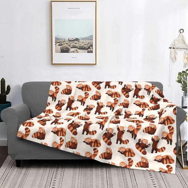 Decken Sofa Dekor Red Panda Muster werfen Decke Geschenke für Weihnachten Plüsch Micro Fleece