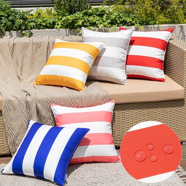 Cuscino per esterni mobili impermeabili a strisce esterne copertura di divano decorativo rattan sedia