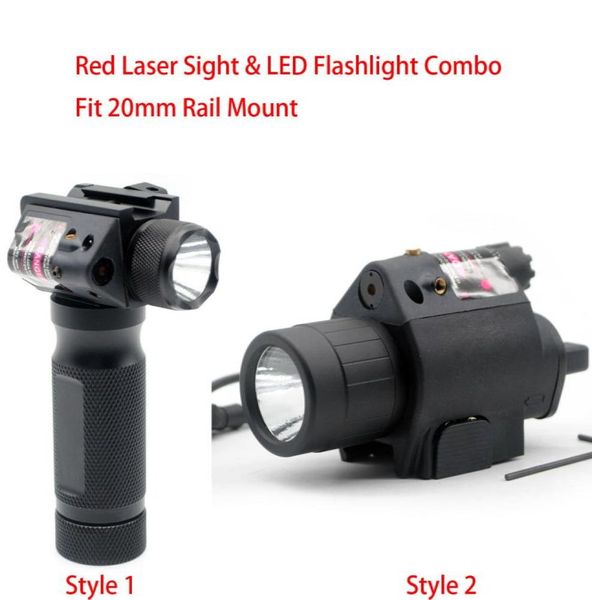 Taktische rote Laseransicht LED Blitzleuchte Combo Taschenlampe für 20 mm Picatinny Rail Mount 2143929