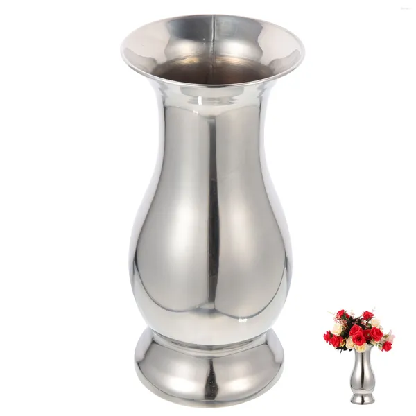 Vazolar Gümüş Zemin Vazo Paslanmaz Çelik Çiçek Ev Malzemeleri Masa Süsleme Dekorasyonları Metal Düzenleme Merkez Parçaları Tutucu