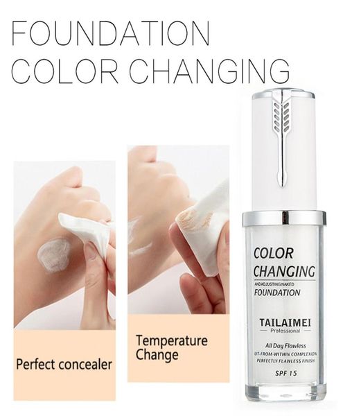 Fundação TLM 40ml Alteração de cor Fundação líquida base cosmética Creme de composição de creme para creme de primavera Creme de maquiagem 423352020202020202020202020