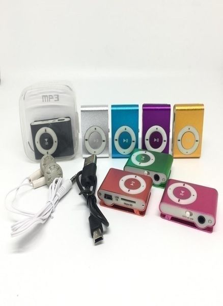 Mini clipe mp3 player 8 cores suporta micro sd tf cartão mp3 tocadores de música sem tela LCD vs mp4 players1961589