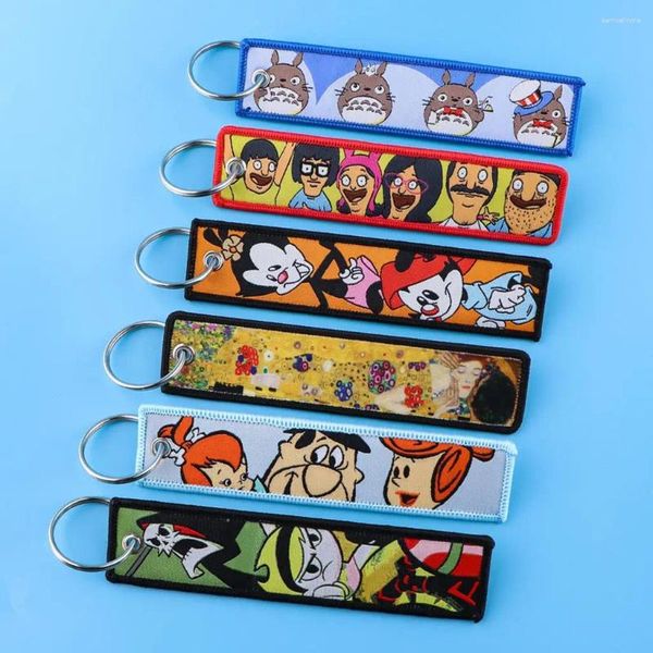 Keychains Anime Charcaters Key Tag Sticked Jet Motorcycles Autos Keychain Rucksackzubehör Adorn Ringe Kinder Fans Geschenke 1pc