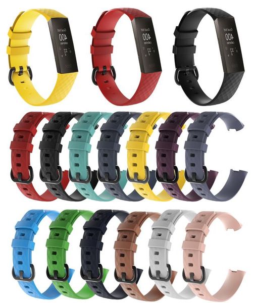Cinturino a banda di orologi in silicone per Fitbit Charge 3 Fitness Activity Tracker Smartwatch Stroping Sports Band Strap6230813