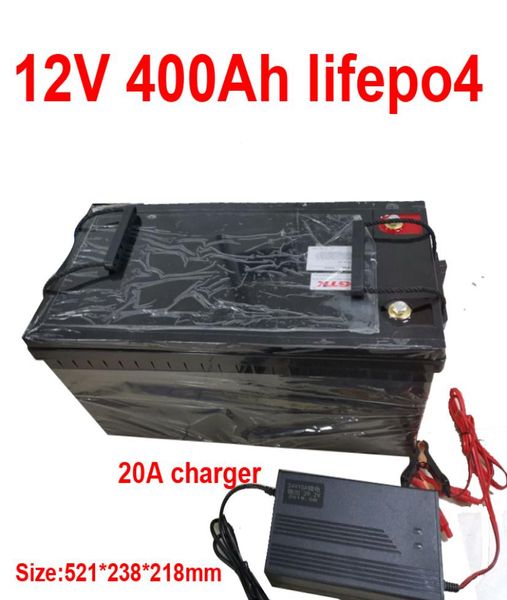 Su geçirmez 128V 12V 400AH Lifepo4 Lityum Pil Golf Arabaları Güç Kaynağı EV Güneş Depolama İnverter Teknesi 20A Charger6857157