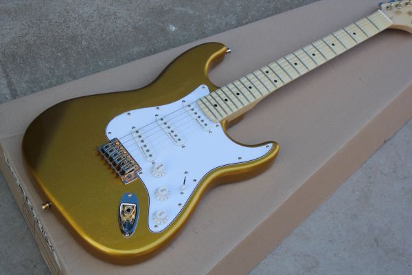 Guitar Factory Store Vintage Gold Body Yngwe Malmsteen überbacktes Ahorn -Garten Golden Teile St 6 Strings E -Gitarrengitarre Guitarra