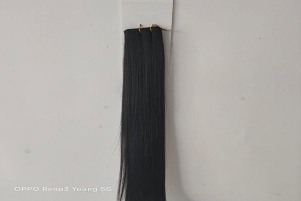 Colore nero a trama piatta 100GRAMS 1pcs Doppio disegnato Nuovo stile per capelli Virgin Remy Hair Weft7851271