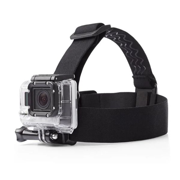 Kameralar Dayanıklı olmayan elastik montaj kemeri ayarlanabilir kafa kayış bandı oturumu spor aksiyon video kamera aksesuarları GoPro Sport için