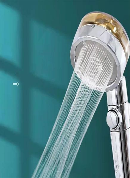 Xiaoman талия турбо -душ душ ручной душевой головка под давлением вентиляционного лезвия водяной остановки6190967