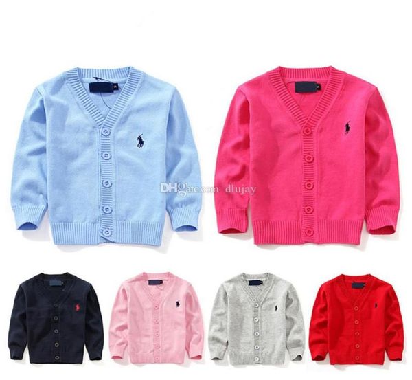 2020 Fashion New Kids Pullover Herumn Kinder Polo Pullover Strickjacke Mantel Baby Jungen Mädchen SingleBreaSted Jacket Pullover Outer WEA5215594