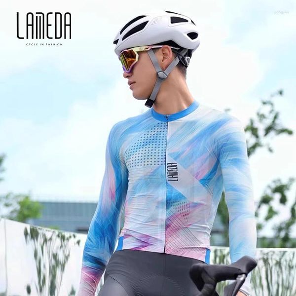 Giacche da corsa lameda coolmax camicia ciclistica maschile sottile mascella ad asciugatura rapida abiti traspiranti per gli uomini