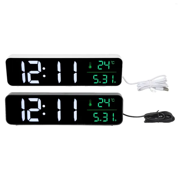 Relógios de parede Digital Clock Plug in Use Exibir Música Função de memória LED para sala de estar