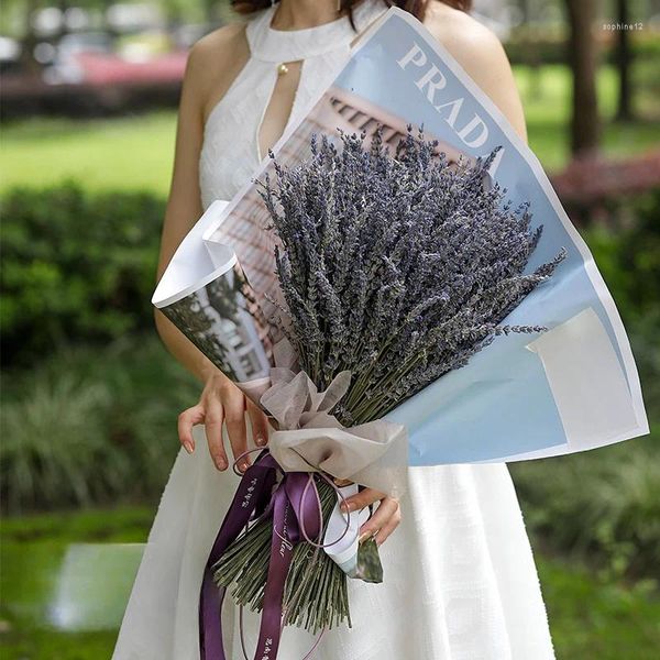 Fiori decorativi 50STEMS BACCOLLE DI LAVENDERE ESSACHI Naturali per decorazioni per il giardino del matrimonio bouquet da sposa per feste decorazioni per la casa tavolo da soggiorno