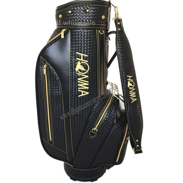 Novos sacos de golfe masculino Honma Golf Cart Bag na escolha de 95 polegadas de bola de bola de bola preta ou marrom de 95 polegadas 5238714