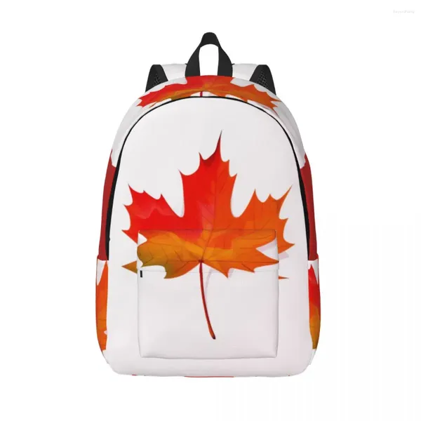 Backpack Student Bag Canada Day Ilustração Pai-C-criança Laptop Lightweight Casal