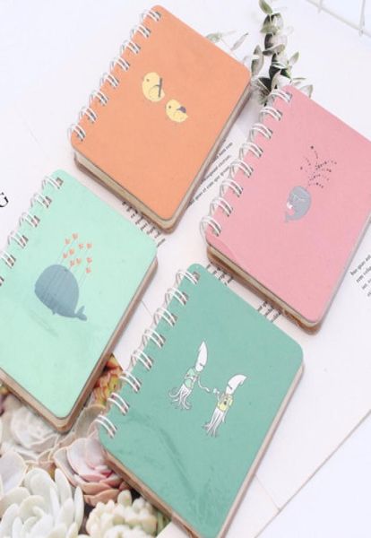 Tamanho pequeno LooseLeaf Notebook Notepad Diário Jornal Notas do aluno Desejo desenho animado Kawaii Agenda Agenda Stationery Office School 6088439