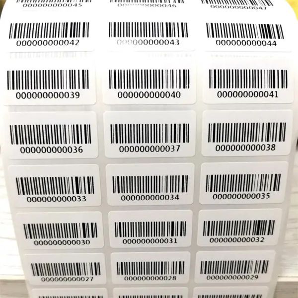 Aksesuarlar 1000 PCS BAR KODU YAPILI ÇALIŞMA NUMARASI Boru Hattı Numaraları Barkod Envanter Çıkartmaları Özel Yapışkan Kağıt Sticker