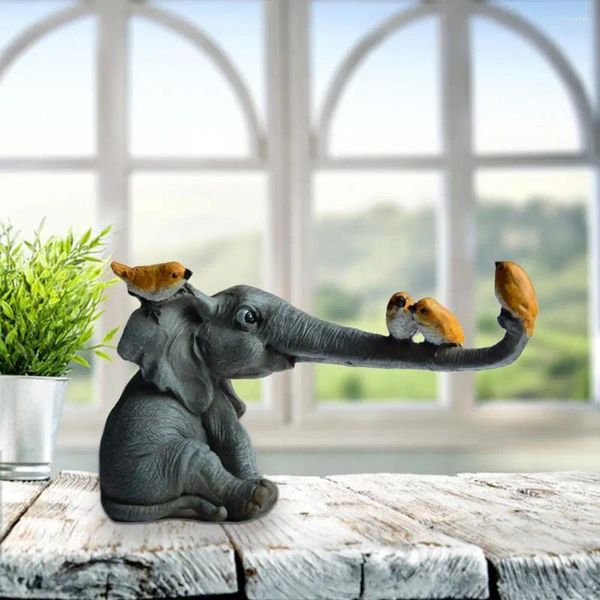 Figurine decorative Elefante fata giardino ornamenti di animali da casa tabella decorazione top decorazione souvenir artigianato nomos jardin