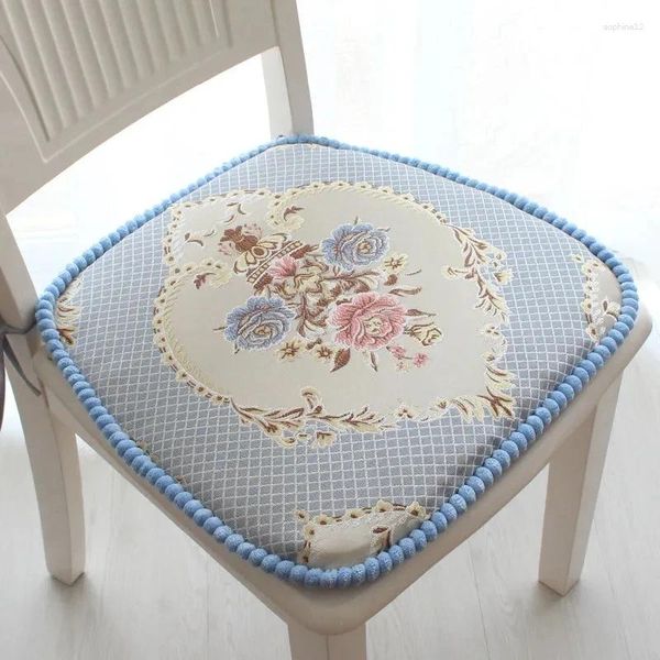 Travesseiro 12 cores 3d jacquard decoração cadeira não deslizamento moderno simples mesa de jantar simples assento lavável a sacada respirável na janela tapete de piso