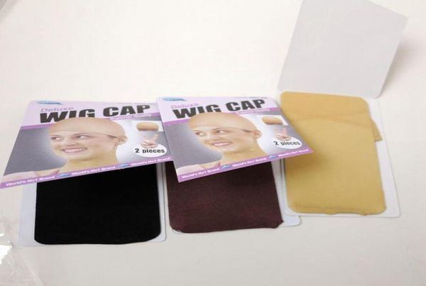 10pack20pcslot Deluxe peruk kapağı sarışın siyah kahverengi üç renkli saç ağları gerilebilir elastik polyester saç ağı peruk 8077589 için kapaklar