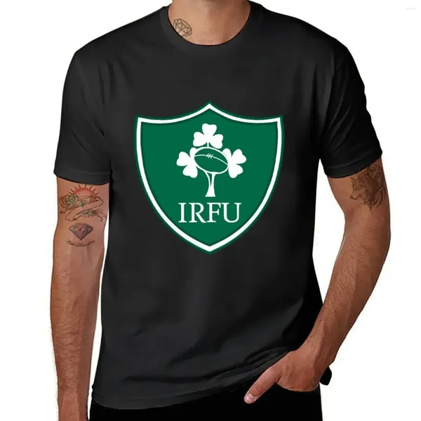 Polos maschile Irfu- badges- maglietta estetica vestiti blusa ragazzi stampata magliette nere per uomini