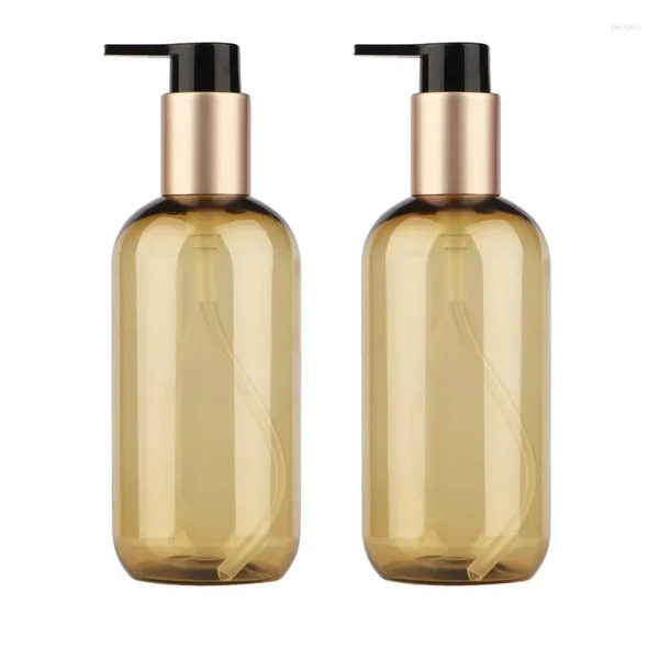 Speicherflaschen 2pcs 300 ml 500 ml leere Pumpenlotionspender nachfüllbar für Shampoo