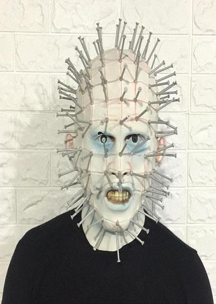 Hellraiser Pinhead Horror Mask Party Party Carnival Mascaras Head Nail Man Movie Cosplay Mask Halloween Latex Scary Masks SPOOF APS 228608182