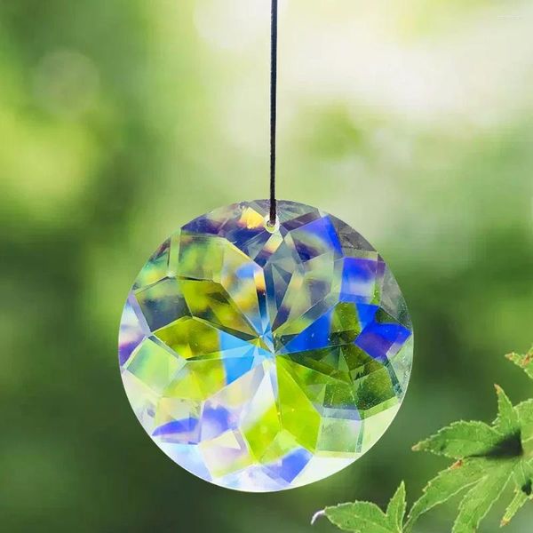 Figurine decorative 45 mm colorata mandala cristallo suncatcher prisma appeso a sospensione arcobaleno arcobaleno Collezionista Light Collector Parti di lampadario Home Home