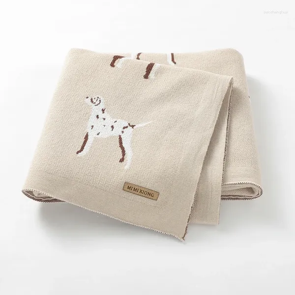 Coperte coperta per bambini in cotone a maglia per bambini trapunta da letto per letto per letto cartoni simpatici cani passeggini per sonno coperte super morbide