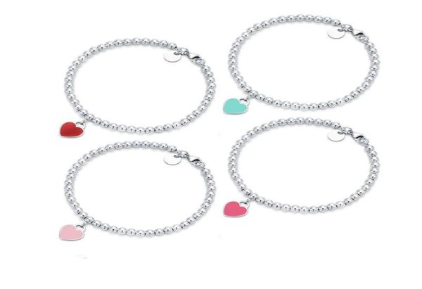 T Designer Love Hand Link Luxury Brand 4mm Ball Chain Senior Fashion Bracelet Party Hochzeit Accessoires Ehepaar Geschenke4969621