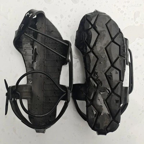 Sandalen handgefertigt starke Männer im Freien Wasser Schuhe Reifen Reifen Soles Gummi-Strand-Lederschuh Frauen Größe 34-50