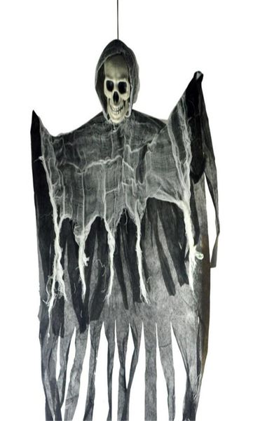 Halloween -Dekoration gruseliges Skelett Gesicht Hängende Ghost Horror Haunted House Grim Reaper Halloween Requisiten Lieferungen JK1909XB7016553