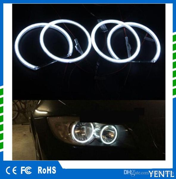 Frete grátis Yentl 4 peças / lote liderou os olhos Angels Rings Light White Fit para E36 E38 E39 E46 3 5 7 série Warm White LED Car Styling66677991