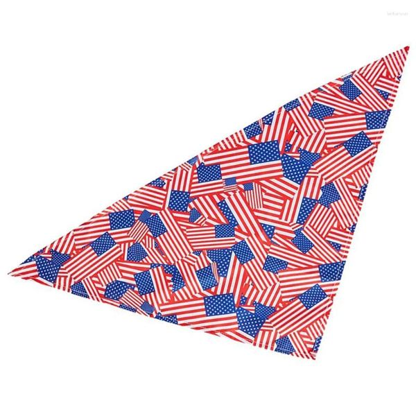 Colarinho de cachorro Pet Decorative Scondf Puppy Saliva Towels Triângulo para Festival American Flag Holiday Bandana Head