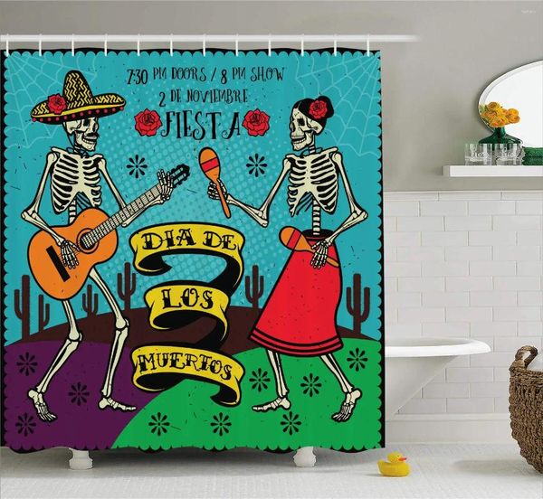 Tende per la doccia Day of the Dead Decor Cander