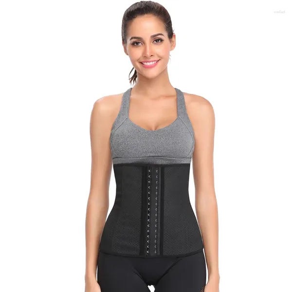 Frauen Shaper 9 Stahl abgerissene Luftlöcher Tailger Cincher Shaper Trimmer Gürtelgürtel Korsett Workout Latex Trainer