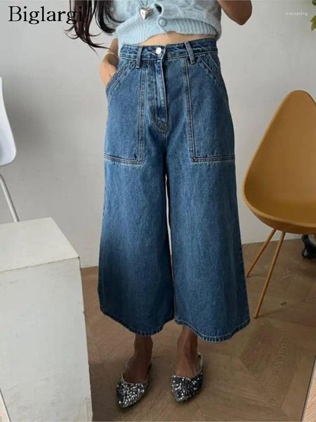 Kadınlar Kot Sonbahar Pantolon Kadın Yüksek Bel Koreli Gevşek Geniş Bacak Bayanlar Pantolon Moda Günlük Kadın 2024 Pantalon Mujer