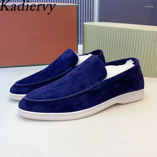 Scarpe casual Classic Flat Walk for Women Cow Suede Muli comodi muli guidando unisex rotondo di punta di piedi da uomo