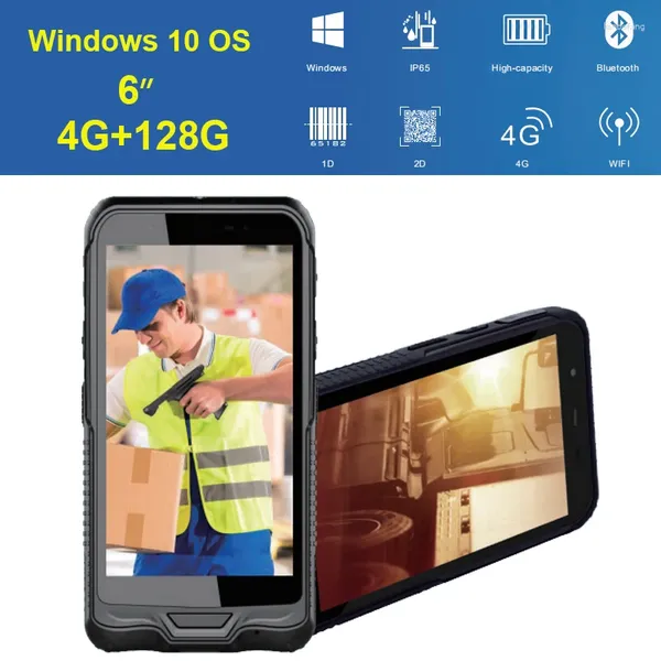 Sağlam Endüstriyel Pencereler Veri Terminali WiFi Bluetooth GPS NFC Barkod Tarayıcı El Taşıyıcı PDA