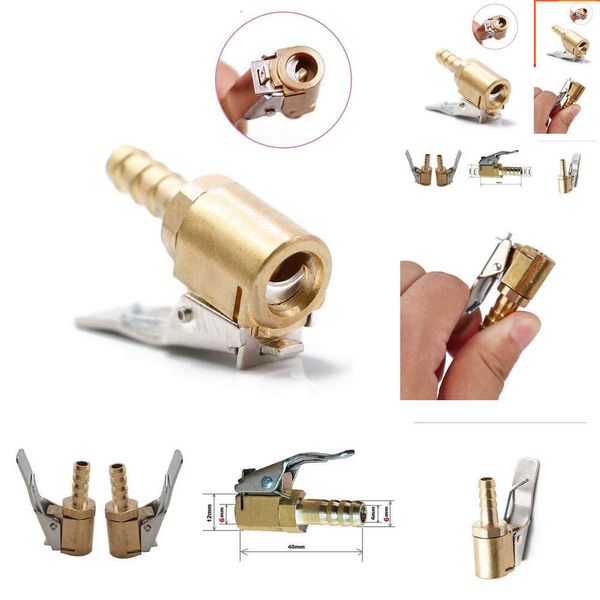 2024 2024 1PC Car Brass Auto Brass 6mm Pneu Pneu Air Chuck Inflation Bomba Bomba CLIPE ADAPTOR DO ADAPTOR ADICENTÓRIOS PARA COMPRESSOR