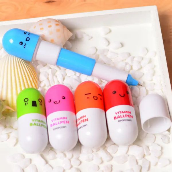 Pens 24pcs/Set kawaii Cine creativo pillola creativa pallpoint pennap point pin office office forniture per studenti