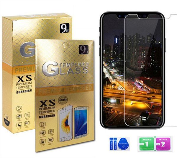 9H Härte Bildschirmschutz für iPhone 12 XR 11 Pro Max XS 7 8 plus Samsung A11 S21 Ultra LG Clear Tempered Glass Antiscratch An5547265